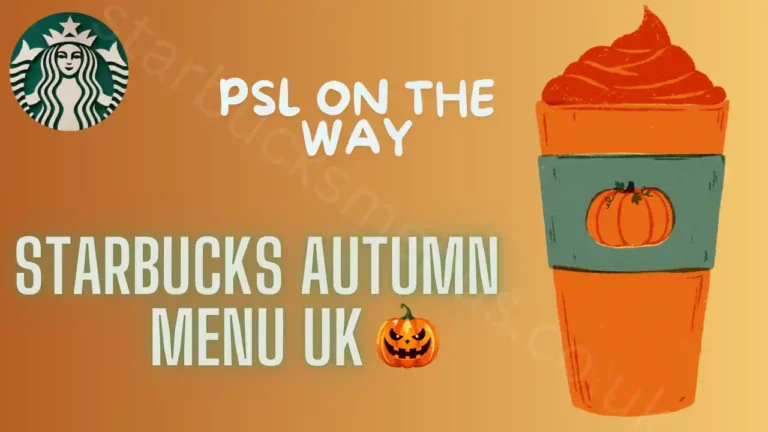 Starbucks Autumn Menu UK